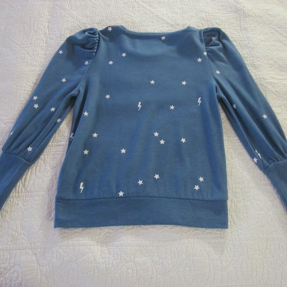 Chaser Top XS Starry Bolts Blue Puff Sleeve (Top Only) - Picture 5 of 7